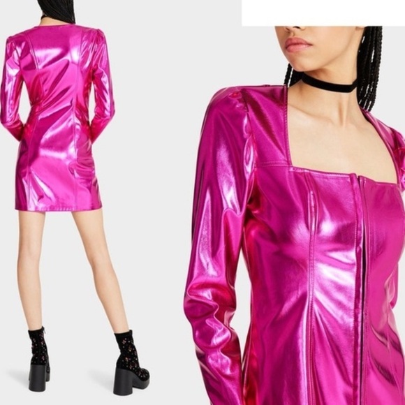 BETSEY JOHNSON Stacy Mini Dress Pink size large - Picture 2 of 12